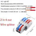 Mini Fast Wire Connector Push-in Conductor Terminal Block PCT-222 SPL-62/42 Encounter. 