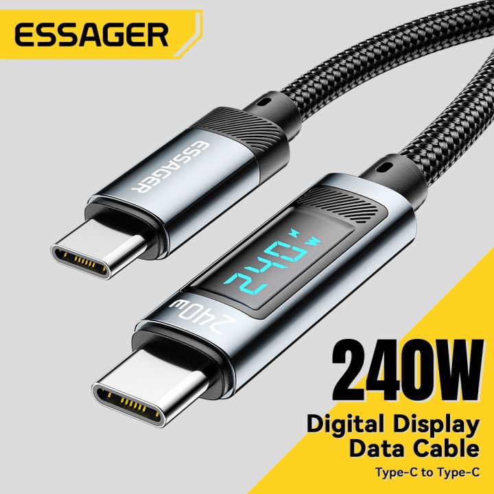 Essager USB C Cable 240W PD 3.1 USB Type C Cable Fast Charging Cable Type C For iPhone 15 MacBook Pro Samsung Xiaomi Charge Cord