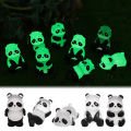 1/3/5pcs Glowing Panda Mini Figurines Miniature Panda Micro Landscape Ornament Glowing In Dark Miniature Flower Potted Decor. 