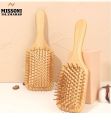 Bamboo Wooden Bristle With Tips Large Size Brush Scalp Massage Hair Beauty Large Plate Comb Home Use, Natural Bamboo Air Cushion Hair Brush Wooden Massage Comb for Smoothing Detangling Anti-Static Hair Care. 