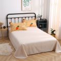 Yellow bed sheet one-piece four-season general-purpose sanding student dormitory double bed special multi-specification pillowcase two-piece set. 