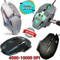 3200-10000 dpi Mechanical Optical gaming Silent Mouse hot sell with 6 Programmable Buttons - 7 light rgb gaming branded Banda HP G3 mouse usb wired with side buttons - for pc, laptop, pubg mobile, free fire - Black & White - Free cod + free shipping. 