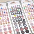 Korean Import Brand BONITO 2 in 1 Kawaii Cat Paw Paper Stickers Scrapbooking Diy Journal Sticker Sheet Aesthetic Deco Gift. 