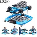 2-in-1 Formula 1 Car Baby Walker & Rocker ,Adjustable Height, Lights, Music, and Steering Wheel for Toddlers 6-24 Months babies. 