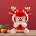 Cartoon Chinese Dragon Pillow Stuffed Animal Toy Cute for Housewarming Gift. 