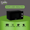 Enviro Microwave ENR-25XMG3, 25L Manual Panel, 850W (Manual Panel, Grill-Black Color, 5 Power Levels, 35 Minute Timer, Cooking end Signal Turntable), Diameter 285mm - Best for Pakistani Kitchens. 