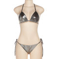 Silk Bikini Bra Panty Set Satin Silk Bra T Back Panty Set for Women. 