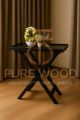 Folding Side Table Coffe Table Serving Table JET BLACK. 