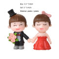 Couple Miniature Exquisite Detail Compact Delicate Couple Statue. 