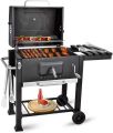 BBQ Grill Charcoal Smoker Barbecue Grill with Side Shelf and Hook For Outdoor Backyard Cooking. 