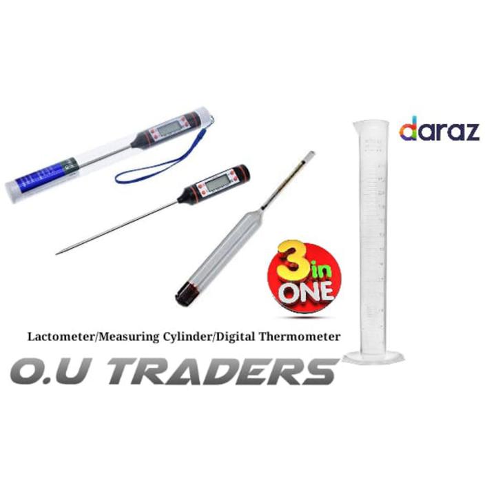 3 In 1 Lactometer for milk Testing /Measruing Cylinder/Digital Temprature Thermometer