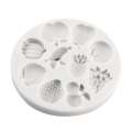 Fruits Shape Silicone Fondant And Chocolate Mold 10 Cavity. 