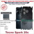 Tecno Spark 20c full Back 360 Protection skin wrap with sides and camera protection premium quality full cover. 