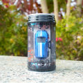 Mini Remote Control Soda Can Car 4 Channel With Front And Back Lights - 2.4GHz - Car Size Approx. 8cm - Blue. 