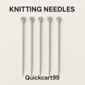 Pair of Knitting Needles in All Sizes - Stainless Steel & Aluminum, Perfect for Knitting. 