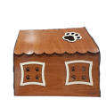 Cat house Wooden Single Story light brown model. 