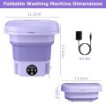 Electric Small Portable Washing Machine, Mini Washer 8L High Capacity with 3 Modes Deep Cleaning for Underwear, Baby Clothes, or Small Items, Foldable Washing Machine for Apartments, Camping, Travel Lightweight and Easy to Carry. 