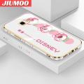 JIUMOO For Samsung Galaxy J4 Plus 2018 J4 Prime Case Cartoon Cute Lotso Bear Side New Design Phone Case Square Edge Pattern Silicone Softcase Luxury Plating Casing Full Cover Camera Shockproof Protection Cases. 
