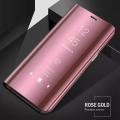 【Miga Plaza】 For Samsung Galaxy NOTE 5 APP Smart Luxury Plating Clear View Mirror Transparent Flip Full Cover PU Leather Phone Case. 