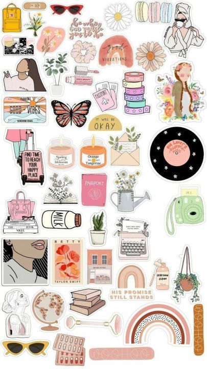 AESTHETIC JOURNALING STICKERS SHEET / AESTHETIC UNCUT STICKERS