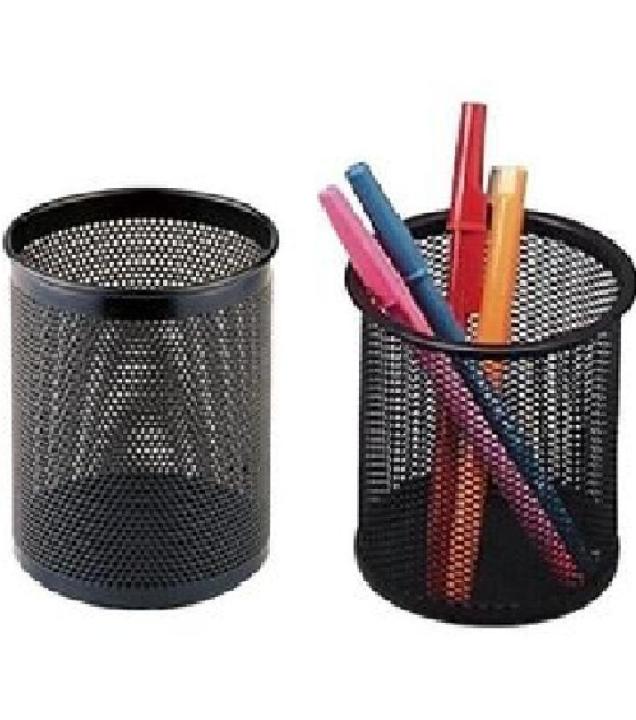 Pack%20of%202%20-%20Pen%20Stand%20and%20Stationery%20Holder%20Metal%20Mesh%20-%20Black%20-%20Image%202