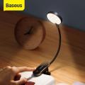Baseus Clip Table Lamp, LED Desk Lamp, Easy Clip-On Light for Study/Reading in bed, USB Rechargeable Book Light, Bedside Desktop/Laptop Table Light. 