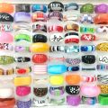 Wholesale 25pcs/lot Women's Colourful Resin Acrylic Rings Girls Various Aesthetic Jewelry Party Gifts. 