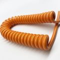 Spring Wire 3 core 1 Square 5Meter Spiral Cable Outdoor Extension Power Cord Pure Copper Orange Sheathed 15Fit Wire PU Spring Wire. 