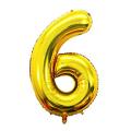 Number Foil Balloon 16" Inch Customize Metallic Gold, Silver, 0 1 2 3 4 5 6 7 8 9 Balloons, Aluminum Hanging Date Year Age Foil Film Balloon for Wedding, Birthday Party Decoration, Farewell, Happy New Year, Anniversary Banner Air Ballon Theme Set. 
