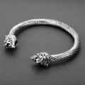 【Hengli jewelry story】Fashion Trendy Open Lion Cuff Bracelet Bangles For Women Animal Lion Charm Bracelet Women Men Jewelry Birthday Gift. 