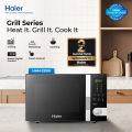 Haier 32L / Grill / HMN-32100BEGB ( Large Capacity + Touch Press + Internal Light + Pull Handle Door ) / Microwave Oven / Brand Warranty. 