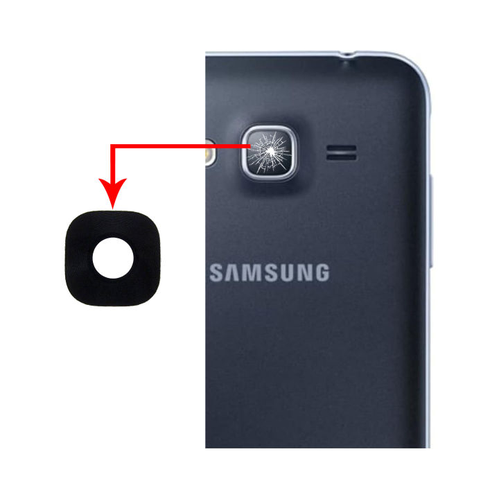 Samsung Galaxy J3 2016 Camera Glass Replacement Rear Back Camera Lens For Samsung J3 2016 - Black Burrak