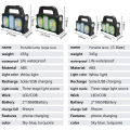 3in1 Best LED Work Light Hurry Bolt Work Lamp Solar Flashlight Rechargeable Emergency torch Lumens COB 3 Lights Spotlights Built-in Battery for Camping Household Workshop Automobile Multifunctional MULTICOLOR 20W 2000 Imported Genuine Original. 