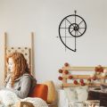 Present Era Metal  Wall Clock, Metal Wall Clock, Fibonacci Spiral Wall Clock,  Minimalist Modern Wall Clock, Unique Wall Clock, Decorative Wall Clock, New Home Gift, 3D Wall Clock, Metal Wall Hanging, Wall Clock, Clock. 