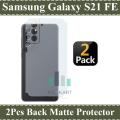 Samsung Galaxy S21 FE Back Protector Carbon Fiber Matte Soft Skin Sheet For Samsung Galaxy S21 FE - 2Pcs. 
