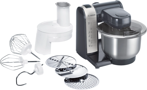 Bosch Kitchen machine MUM4 600 W Black, Silver MUM48A1
