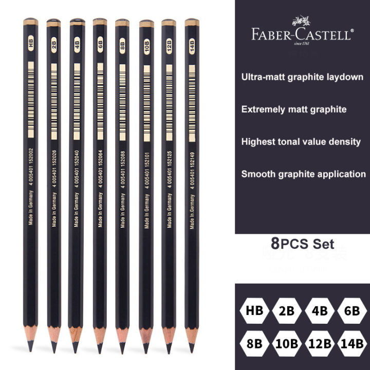 Faber-Castell Pitt Graphite Matt Pencil Set of 8
