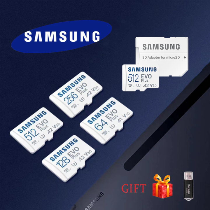 【COD + Gift】Samsung EVO Plus SD Card 16GB / 32GB / 64GB / 128GB / 256GB / 512GB Memory Card Original Class 10 micro sd card UHS-I microSDHC / microSDXC microsd card with Faster Performance
