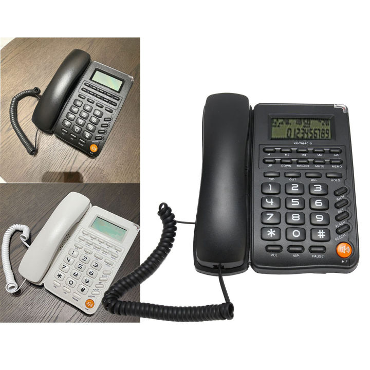 30%20Days%20Warranty%20Loud%20Speaker%20Telephone%20Set%20Landline%20Caller%20ID%20Display%20Desktop%20Home%20Hotel%20Wired%20Office%20Landline%20Telephone%20Phone%20LCD%20Display%20Screen%20Redial%20Flash%20and%20Pre%20Dialing%20Function%20Wall%20Mountable%20Black%20Or%20White%20-%20Image%202