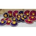 Pack of 3 small Mehndi Plates, Rasam e Hina plates with diya (Multicolour Colour). 
