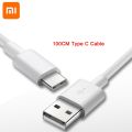 Original Mi USB Type C Cable 100CM USB-C Fast Charger Data Cable For XIAOMI 5 6 8 9 10 Note 3 10 A2 A3 Lite F1 Redmi Note 8 Pro. 