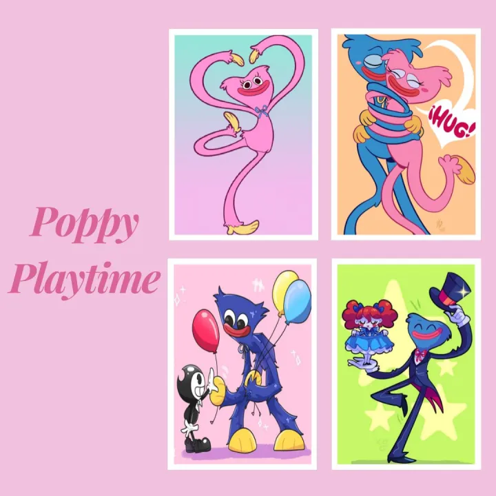 Huggee Huggee Wugee Kissy Missy /Poppy Playtime (4 big stickers) | Daraz.pk