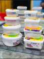 Set of 4 Premium Quality Plastic Kitchen Storage Containers Food Organizer Airtight Food Box Set for Freshness. 