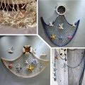 Sailor Style Home Door Wall Hanging Fishing Net Seaside Beach Shell Nautical Party Decoration Sail Wall Net Party. 