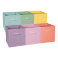 Toy Storage Box Foldable Square Fabric Storage Bin Collapsible Box Clothes Organizer Cube 10x10 (Mix/Random color). 