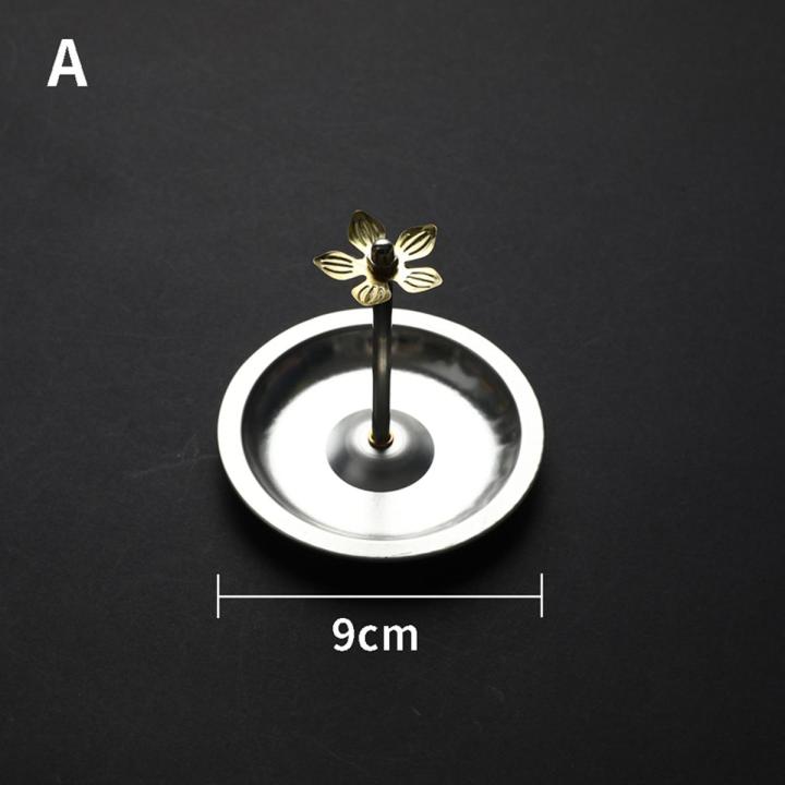 Backflow Steel Incense Burner Holder Plate Sandalwood Coils Aroma Cones r