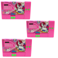 Jumbo Geometry Pencil Box Pack of 3 for Kids uni corn geometry box with calculator Pack of 3 for girls geometry box in pink color. 