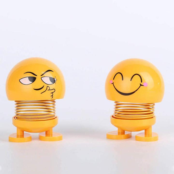 Dancing Spring Emoji  Bounce Toy for Car Dashboard