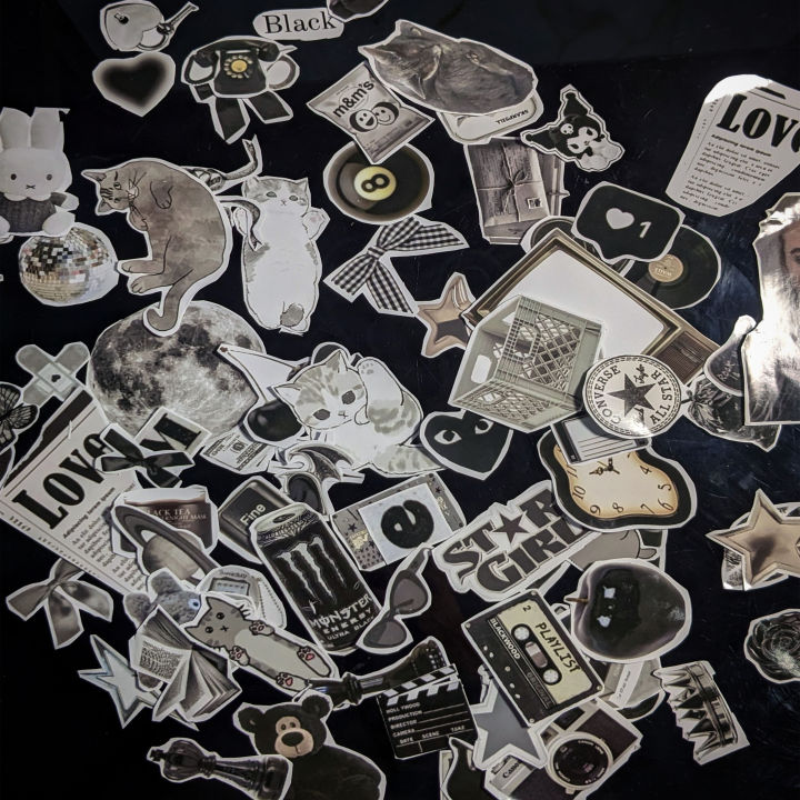 Premium Multiple Dark Black Stickers (10/30/50 Pcs) Best Quality ...