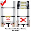 8FT 10ft.12ft.14ft.16ft.18ft.20ft,22ft.24Feet Aluminum Telescoping Telescopic Ladder Folding Ladder in Extendable Ladder for Household and Outdoor-Multi-functional A Frame Portable Extension Folding Multi-Purpose Heavy Duty Ladder. 